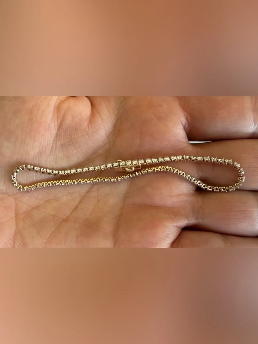 3.17 CTW Lab Grown Diamond Tennis Bracelet | 14K Yellow Gold